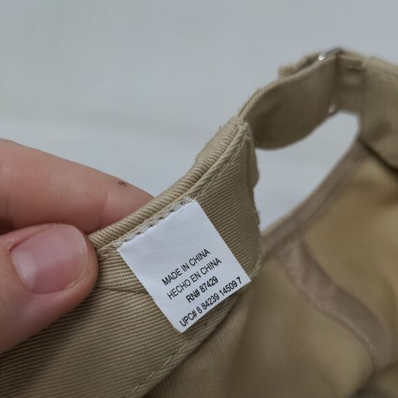 Unbranded Slideback Hat Tan One Size Adjustable Vent Holes 6 Panel Blank - Picture 7 of 7